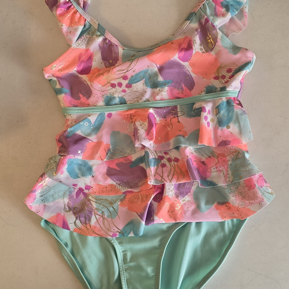 Justice Pink and Green Kids Bikini